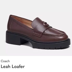 Coach Brown Leah Platform Loafers